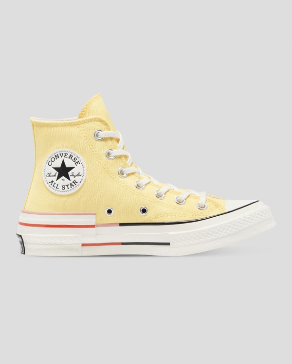 Converse Chuck 70 Colour Block Gul Sko Danmark - Converse Høje Sneakers Dame - 68794AESJ